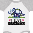 thumbnail image 4 of Inktastic Girl Dinosaur I Love Dinosaurs Girls Baby Bodysuit, 4 of 5