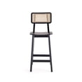 thumbnail image 3 of Manhattan Comfort Versailles Counter Stool in Black and Natural Cane, 3 of 5
