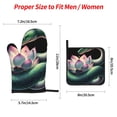 thumbnail image 2 of Naloa Snake Holding A Lotus Oven Mitts and Pot Holders 4 pcs Set, Cooking Baking Grilling Kitchen Oven Glove for Cooking, 2 of 6