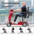 thumbnail image 5 of Ecomobi Heavy Duty 4 Wheel Mobility Scooters for Seniors & Adults 400lbs Capacity , Electric Powered Wheelchair Device with Full Lighting System,500W All Terrain Fast Mobility Scooter for Travel, 5 of 10