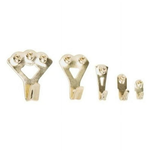 National Hardware - V2554 Assorted Professional Picture Hangers, 32/pk - Brass