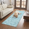 thumbnail image 2 of Hallway Runner Rug 2'x6', Mint Green Ocean Waves Kitchen Runner Rugs Non-Slip Carpet Mats, Summer Sea Coastal Bedside Rugs Runners Washable Floor Carpet for Bathroom Laundry Room, 2 of 8