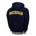 thumbnail image 3 of Men's Franchise Club Navy Michigan Wolverines Grind Full-Zip Hoodie Jacket, 3 of 3