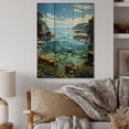 thumbnail image 2 of Designart "Marine Euphony Pastoral I" Animals Print on Natural Pine Wood, 2 of 5