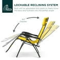 thumbnail image 5 of Best Choice Products Oversized Zero Gravity Chair, Folding Outdoor Patio Recliner w/ Cup Holder - Sunflower Yellow, 5 of 8