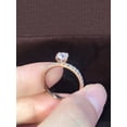 thumbnail image 4 of 1pc Cubic Zirconia Decor Ring For Women For Engagement Gift Copper Jewelry, 4 of 5