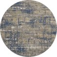 thumbnail image 2 of Addison Rugs Mayfield Premium Machine Washable Transitional Geometric Navy Round Rug, 8' x 8', 2 of 6
