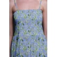 thumbnail image 5 of Bimba Blueberry Leaves Print Women Long Maxi Tube Smocked Bodice Dress-Medium, 5 of 7