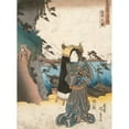 thumbnail image 2 of Utagawa Kunisada (Toyokuni III) 11x14 Black Ornate Wood Framed Double Matted Museum Art Print Titled: Yui (circa 1838), 2 of 5