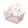 thumbnail image 5 of Shopping Basket Iron Grocery Carry Basket Large Capacity Metal Construction for Supermarket Retail Store, 5 of 9