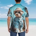 thumbnail image 4 of Honeii Stylish Dog in Denim Outfit Print Men’s Hawaiian Shirt,Classic Button-Down Short Sleeve Shirt, for Beach, Vacation, and Outdoor Activities,Small, 4 of 7