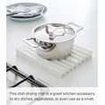thumbnail image 4 of Yamazaki Home Folding Dish Drainer Mat and Trivet, White, Silicone, Collapsible, No Assembly, 4 of 7