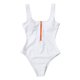 thumbnail image 3 of Gibobby Trajes de Baño Mujer Traje de baño Bikini Cremallera Natación Ropa de playa sexy Traje de baño de mujer Trajes de baño sólidos Una pieza(Blanco,M), 3 of 5