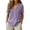 Purple, variant on Cilsoka Womens Cotton Linen Blouse Embroidered Scoop Neck Summer Cotton Linen Boho Tops Casual Loose Short Sleeve Tshirts