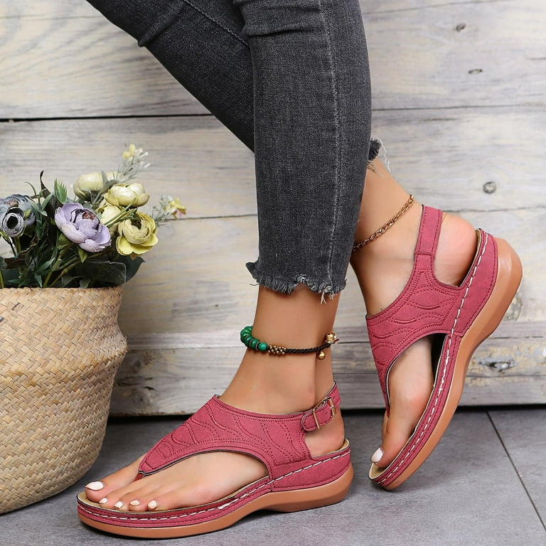 Guzom Women Sandals Flip Flops for Women Wedge Sandals Summer