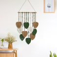 thumbnail image 6 of GQDIN Macrame Wall Hanging Leaves - Large Chic Feather Boho Decor, Handmade Yarn Woven Art Leaf Tapestry for Nursery, Bedroom, Living Room, 26.8 X 15.7 Inch, 6 of 6