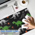 thumbnail image 4 of Long Mouse Pads for Desk,Black Cartoon Dinosaurs Rawr Pattern Desk Mats on Top Of Desks, Desk Mouse Pad Extra Large with 3mm Non-Slip Base and Stitched Edge for Gaming,Office,Work,Home 31.5"x11.8", 4 of 6