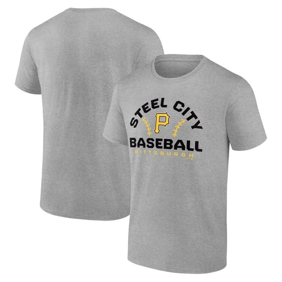 Men's Heather Gray Pittsburgh Pirates Team Go For Two T-Shirt