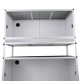 thumbnail image 5 of PVC Reptile Enclosure Up To 4x2x2FT Stackable ToxiRium Large Reptile Terrarium 120 Gallons for Bearded Dragon Gecko Lizard Snake, Wide Breeding Vivarium Area with Sliding Doors -2pcs with Spacers, 5 of 11