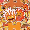 thumbnail image 2 of Paquete de pegatinas Flame Cartoon Fire Emoji a prueba de agua, 50 unidades, 2 of 2