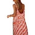 thumbnail image 4 of Musuos Women Boho Sleeveless Dress Print Summer Loose Spaghetti Strap Flowy Beach Long Dress, 4 of 5
