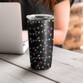 thumbnail image 4 of 20oz Tumblers Multicolor Christmas Light Pattern Stainless Steel Vacuum Insulated Double Wall Travel Tumbler Cups Mug with Lid and Straw,Cleaning Brush for Cold & Hot Drinks, 4 of 7