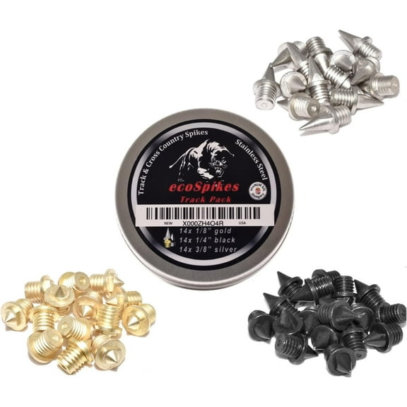 Track Pack - Color Coded Track and Cross Country Spikes (1/8",1/4",3/8")