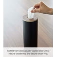 thumbnail image 4 of Yamazaki Home Round Tissue Case, Walnut, Steel + Wood, Small, Lid, Airtight, No Assembly, 4 of 7
