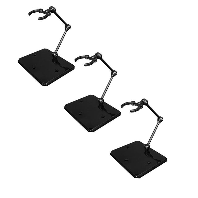 Achetez 2 Obtenez 1 Gratuit! Support de Figurine d'Action Assemblage Support d'Affichage de Figurine Base Support de Modèle de Poupée Compatible avec Rg Sd 1/144 Jouet avec Tournevis Transparent, Noir, par Shiogb