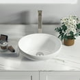 thumbnail image 2 of Sinber 16" x 13" x 5.5" White Oval Ceramic Countertop Bathroom Vanity Vessel Sink BVS1613A-OK, 2 of 11
