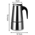 thumbnail image 2 of Stainless Steel Espresso Moka Pot/Percolator/Coffee Maker for All Stoves, Home and Camping, 2 of 5