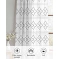 thumbnail image 6 of Grey Boho Sheer Curtains 54 Inch Length 2 Panels Set for Living Room/Bedroom, Vintage Ethnic Tribe Abstract Art Kitchen Curtains Grommet Semi-Sheer Curtains Drapes Voile Window Treatments 42"x54"x2, 6 of 7