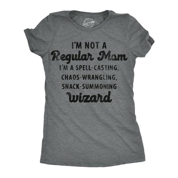 Womens Funny T Shirts Im Not A Regular Mom Sarcastic Wizard Graphic Novelty Tee for Ladies Womens Graphic Tees