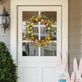 thumbnail image 3 of 20 Inch Artificial Easter Wreath for Front Door Spring Easter Garland Wreath with Colorful Pastel Eggs, Mixed Flowers and Green Leaves Artificial Flower Garland for Wall Home Party Wedding Decor, 3 of 6