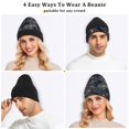 thumbnail image 7 of joogoo Orchid Shiny Flowers Beanie Hats Cuffed Winter Warm Knit Thick Beanies, 7 of 7
