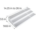 thumbnail image 4 of Smart Design Plastic Expandable 3-Tier Spice Rack - Non-Slip Lining and Feet - BPA Free - Cupboard, Jars, Cans, Cabinet, Countertop, Pantry, Storage, Kitchen Organizer - White with Gray, 4 of 7