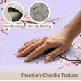 thumbnail image 6 of ODIKA 9'x12' Washable Area Rug Japanese Arching Motif Petals Cherry Tufted Chinese Asian Plum for Great Room, Indoor Concept, Large Living Room, Low Pile, Flatwoven, 6 of 7