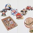 thumbnail image 5 of Designocracy 8090002C-S6 2 x 2 x 0.25 in. American Flag Decorative Wooden Clip-on Ornaments Patriotic Decor, Set of 6, 5 of 11