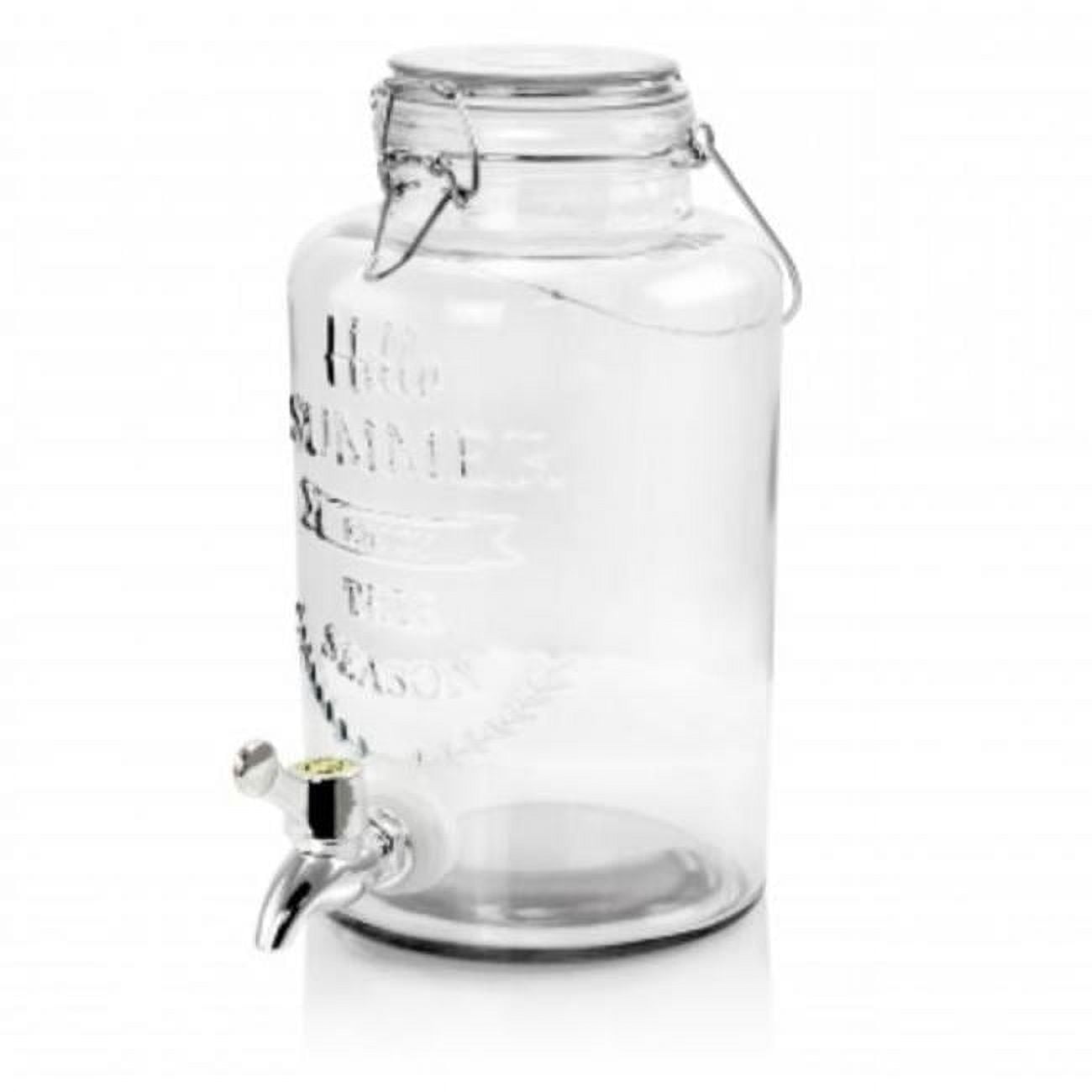 2.5 Gallon Glass Beverage Dispenser with Galvanized deals Bucket Stand Hampton