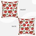 thumbnail image 3 of Xecao Hand Drawn Tomatoes Print Soft Velvet Decorative Throw Pillow Covers, Square Cushion Cases for Bed, Sofa, Living Room, Car, and Indoor Outdoor Use-20"x20", 3 of 8
