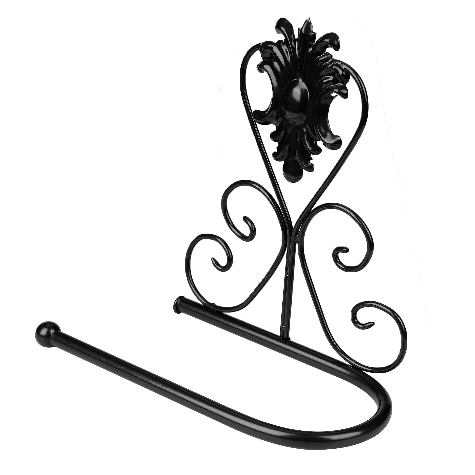 Black Toilet Paper Holder Wall Mount Vintage Iron Toilet Paper Towel