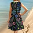 thumbnail image 6 of LYXSSBYX Plus Size Dresses for Curvy Women Women's Round Neck Sleeveless Gradient Tie Dyed Beach Dress, 6 of 9