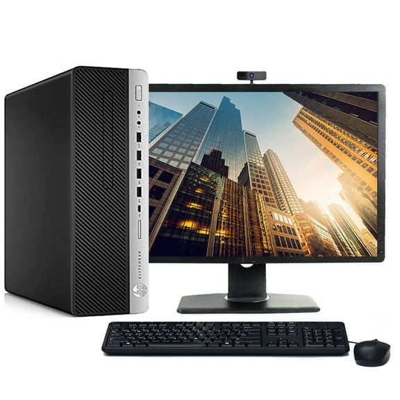 Restored HP ProDesk G4 Desktop Computer Intel Core i5 7th gen CPU 16GB RAM 1TB HDD Webcam 22" LCD Windows 10 with Wireless Keyboard and Mouse (Refurbished)