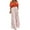 Orange, variant on Women Elegant Pullovers Pants Suit Women Pleated 2 Piece Pants Outfits Casual Loose Button Shirt Blouse Top Long Wide Leg Palazzo Pants Set Jumpsuit