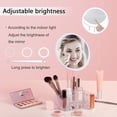 thumbnail image 4 of NIBOLOG Lighted Makeup Mirror Detachable Anti scratch 10X Concave Magnifier Lighted Makeup Mirror for Gift, 4 of 8