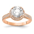 thumbnail image 1 of 10K Tiara Collection Rose Gold Polished CZ Ring Size 7, 1 of 3