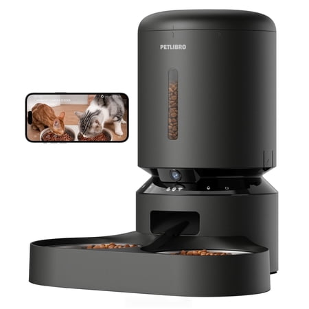 Petlibro Granary Automatic Two Cat with Camera Cat & Dog Feeder 5-L Black