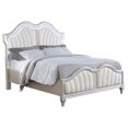 thumbnail image 3 of Miekor Furniture Katerina Ivory and Silver Oak Queen Platform Bed with LED Light MK8815, 3 of 12