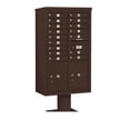 thumbnail image 3 of Salsbury Industries 16 Door Front Load 4C Horizontal Cluster Box Unit with 2 Parcel Lockers, 3 of 6