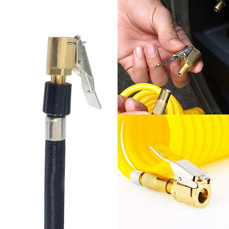 Hands DIY Car Air Pump Thread Nozzle Adapter Tire Air Chucks Car Inflator Valve Connector Clamp Car Tire Inflator Valve Connector Car Tyre Quick